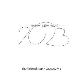 2023 Happy New Year Text Typography Design Patter, Vector illustration.