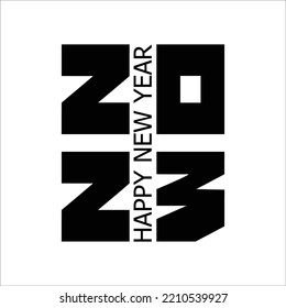 2023 happy new year text design for calendar, invitation, poster and party. traditional celebration party.
