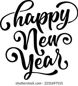 2023 Happy New Year text logo design. Number 2023 design template. 2023 collection