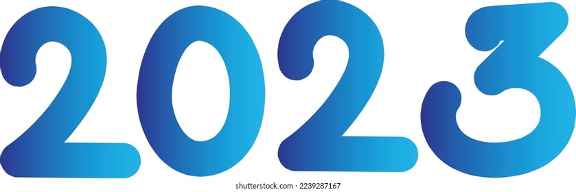 2023 Happy New Year text design logo Vector illustration