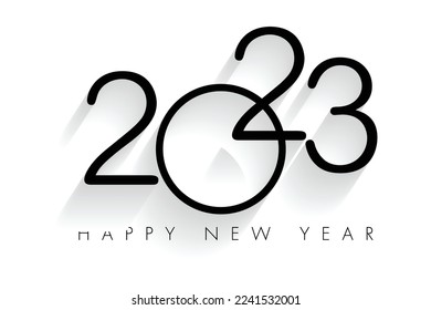 2023 glücklicher Neujahrsvektor
