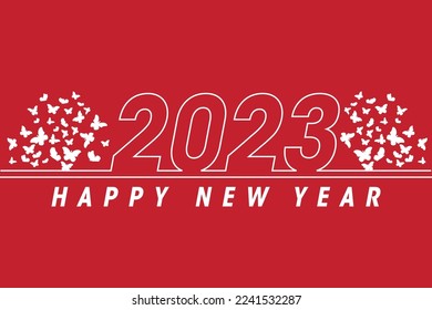 2023 Happy New Year Vector