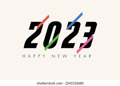 2023 Happy New Year Vector
