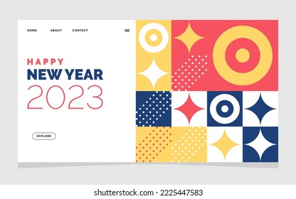 2023 Happy New year Website Banner Design Template