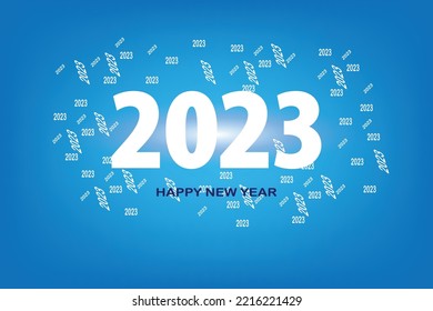 2023 HAPPYNEW YEAR Background Design. Card, Banner, Poster, Greeting . Vector Illustration.