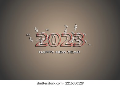 2023 HAPPYNEW YEAR Background Design. Card, Banner, Poster, Greeting . Vector Illustration.