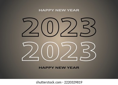 2023 HAPPYNEW YEAR Background Design. Card, Banner, Poster, Greeting . Vector Illustration.