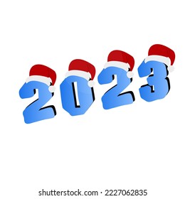 2023 icon, new year concept, vector illustration