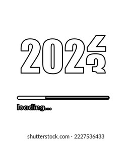 2023 Symbol, neues Jahr Konzept, Vektorgrafik