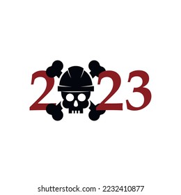 2023 letter. new year concept. concept of transition to renewable energy sources in the new year, vector.

