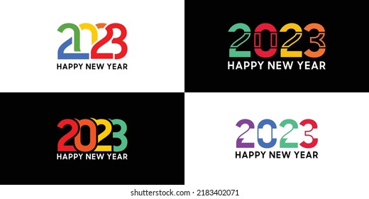 2023 logo collection, with colorful number concept