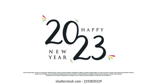 2023 logo design with creative unique concept Premium Vector
