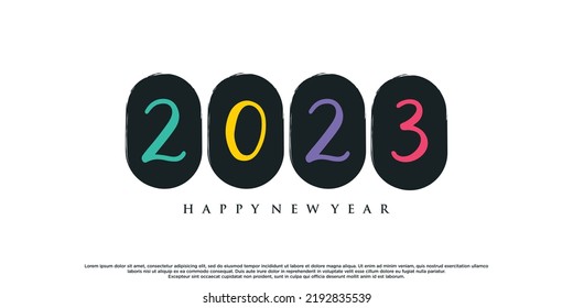 2023 logo design with creative unique concept Premium Vector