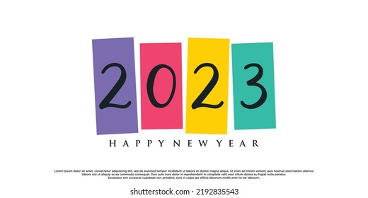 2023 logo design with creative unique concept Premium Vector