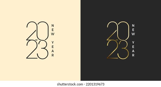 2023 logo design for happy new year poster