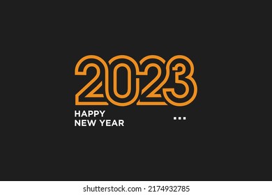 2023 logo design with modern orange line art