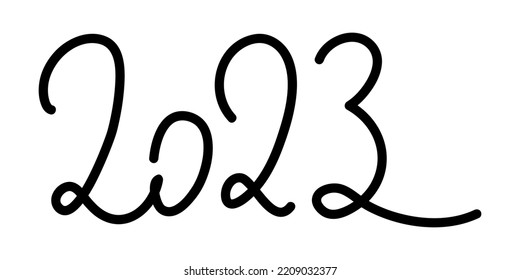 2023 logos. Template for creating a design for the new year and christmas. Isolated on white background. Modern style for banners, cards, social networks, calendar, covers.