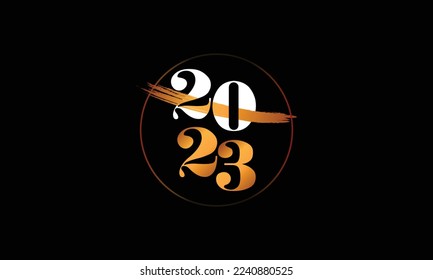 2023 minimal design with the golden brush on the design