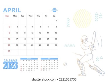 2023 Modern abstract individual month-wise calendar template design