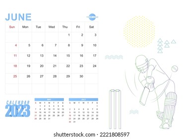 2023 Modern abstract individual month-wise calendar template design