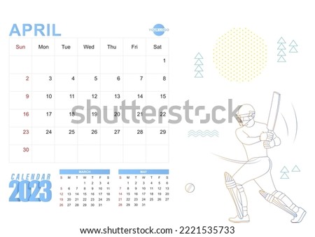 2023 Modern abstract individual month-wise calendar template design