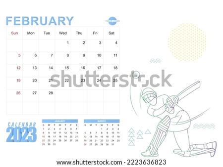 2023 Modern abstract individual month-wise calendar template design