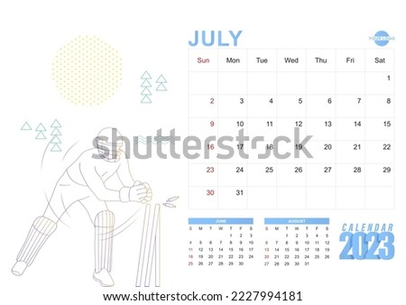 2023 Modern abstract individual month-wise calendar template design
