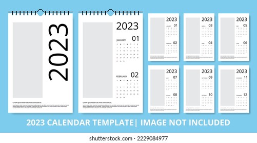 2023 Modern calendar template design