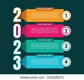 plantilla de diseño de infografía moderna de 2023