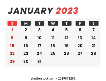 2023 monthly calendar design template, easy to apply and full edit font