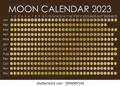 Unr Calendar 2023 Coloured Moon Phases Images, Stock Photos & Vectors | Shutterstock