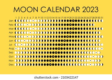 Calendrier Munaire 2023 Calendrier Lunaire : Images, Photos Et Images Vectorielles De Stock |  Shutterstock