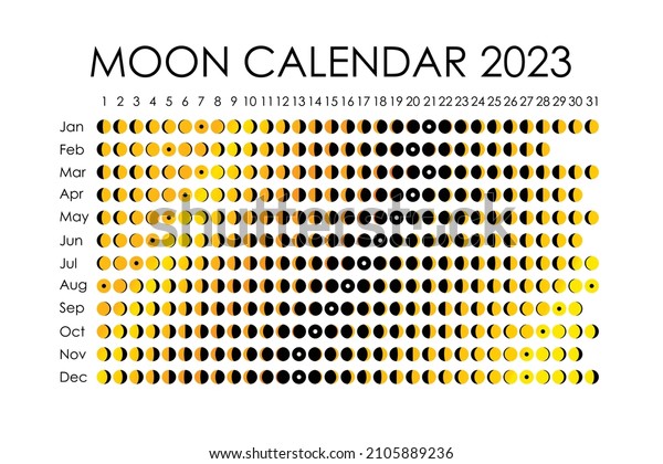 Calendrier Nouvelles Lunes 2023 Calendrier Lunaire : Images, Photos Et Images Vectorielles De Stock |  Shutterstock