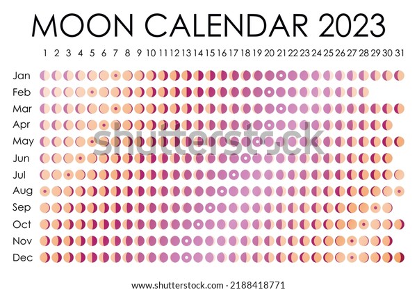 2023 Moon calendar. Astrological calendar
design. planner. Place for stickers. Month cycle planner mockup.
Isolated black and white
background.
