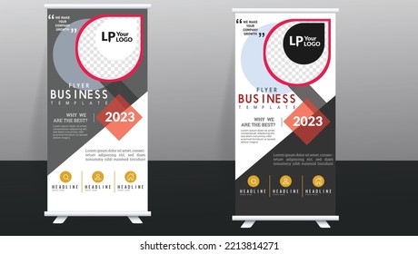 para 2023 nueva plantilla de banner de resumen. fácil uso y diseño de líneas depuradas. diseño de banners de resumen de color