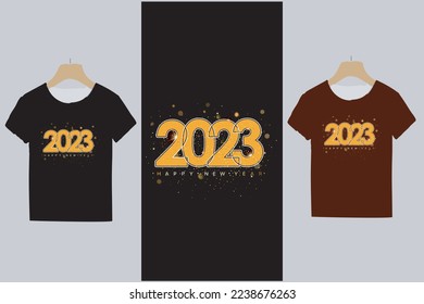 2023 new t-shirt design, happy new year t-shirt design	