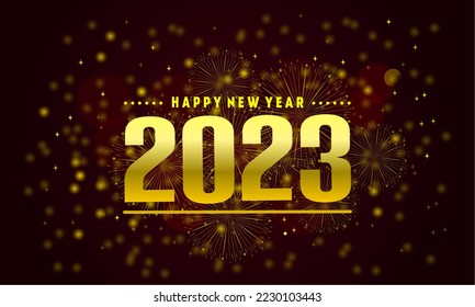 2023 New Year Abstract background with fireworks . For Calendar, poster design