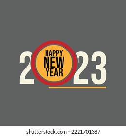 2023 Nuevo diseño de antecedentes. Tarjeta de felicitación, cartel, afiche. Ilustración vectorial.