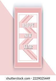 2023 new year background, Happy new year 2023 invitation background wallpaper with pink texture