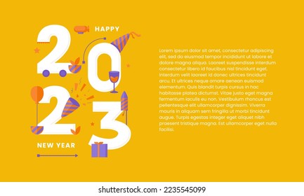 2023 new year background vector banner