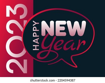 2023 New Year banner - Template for Christmas flyer, greeting card, brochure. Vector template