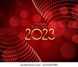 2023 new year bokeh background with light effect vector 
