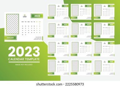 2023 new year clean calendar template