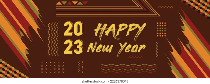2023 new year design template vector with typography logo. minimal modern background for cover, banner, card and poster