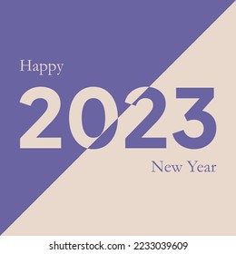 2023 new year design template. minimalistic modern background for cover, banner and card