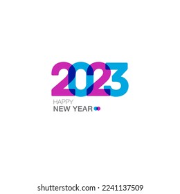 2023 new year design template with typography logo vector.