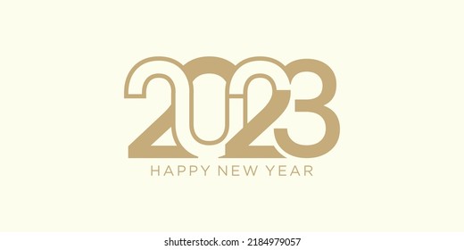 2023 new year logo design, elegant, modern 2023 design