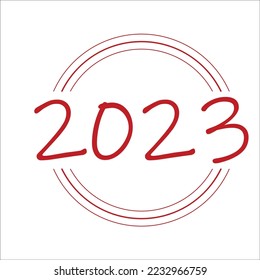 2023 New Year Number with Three Arches