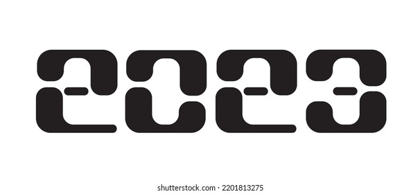 2023 New Year numbers design. 