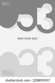 Tipografía de afiches de año nuevo 2023